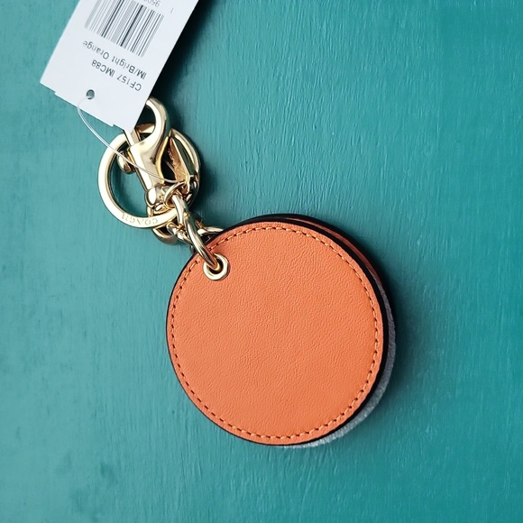 COACH Mirror Charm - Orange with Gold Metal - Picture 3 of 4